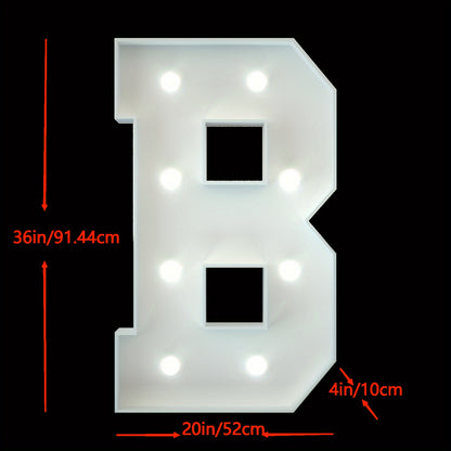 91.44cm Marquee Light Up Letters A-Z for Party, Wedding, and Birthday Decor