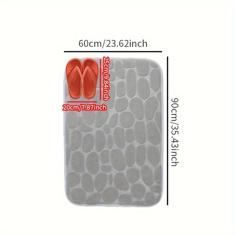 Bathroom Floor Mat for Water Absorption and Anti-Skid Protection, Ideal for Bedroom, Kitchen, Laundry Room, Shower, and Indoor Use. A Must-Have Home Essential for Bathroom and Bedroom Comfort.