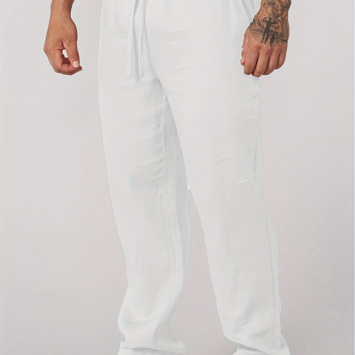 Men's breathable drawstring trousers for casual summer wear and holidays.