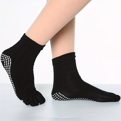 Anti-slip toe socks for women, ideal for yoga, running and athletics. Comfortable and stylish.