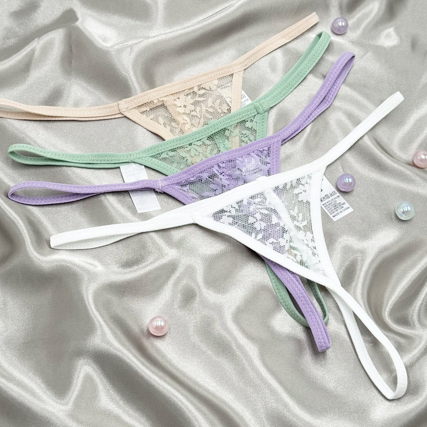 4 Women's Transparent Thongs