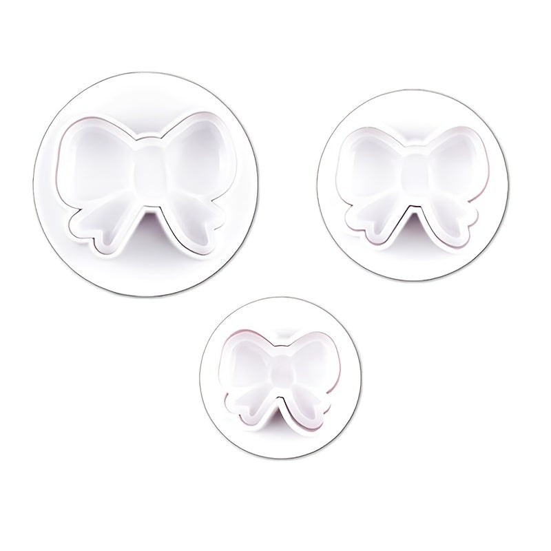 Set of 3 Fondant Molds, Bow Shaped Cookie Cutters, Essential Baking Tools for DIY Projects, Must-Have Kitchen Supplies