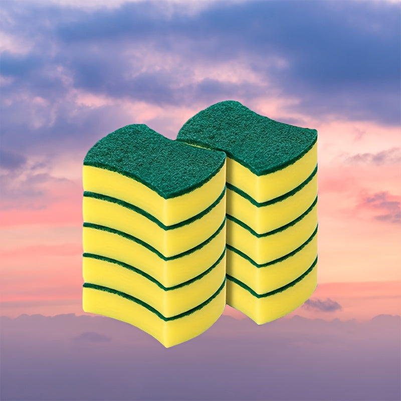 Nano Sponge Magic Dishcloth in sets of 10pcs, 12pcs, or 24pcs. These versatile cleaning tools can be used as a sponge, scouring pad, square rag, or minimalist style rag for cleaning sinks, kitchen stoves, and other surfaces. The antibacterial washable