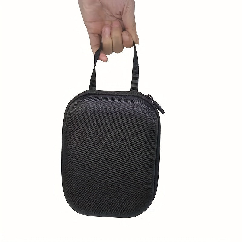 Durable nylon case with hand strap for portable blood pressure monitor storage, ideal for digital machines and cuffs, with soft lined interior.