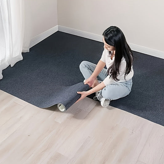 Non-Slip Adhesive Carpet Roll - 40.64cm x 200.66cm, Ideal for Stairs, Hallways, Office, and Bedroom Decor - Cut to Size and Reusable