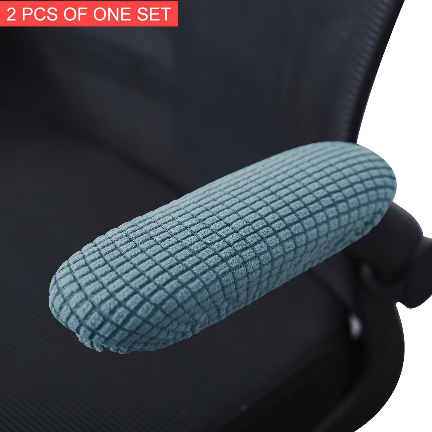 2-Pack T-Cushion Armchair Slipcovers made of stretchable polar fleece fabric. Machine washable with elastic-band closure. Polyester & spandex blend. Protects chairs from scratches & stains.