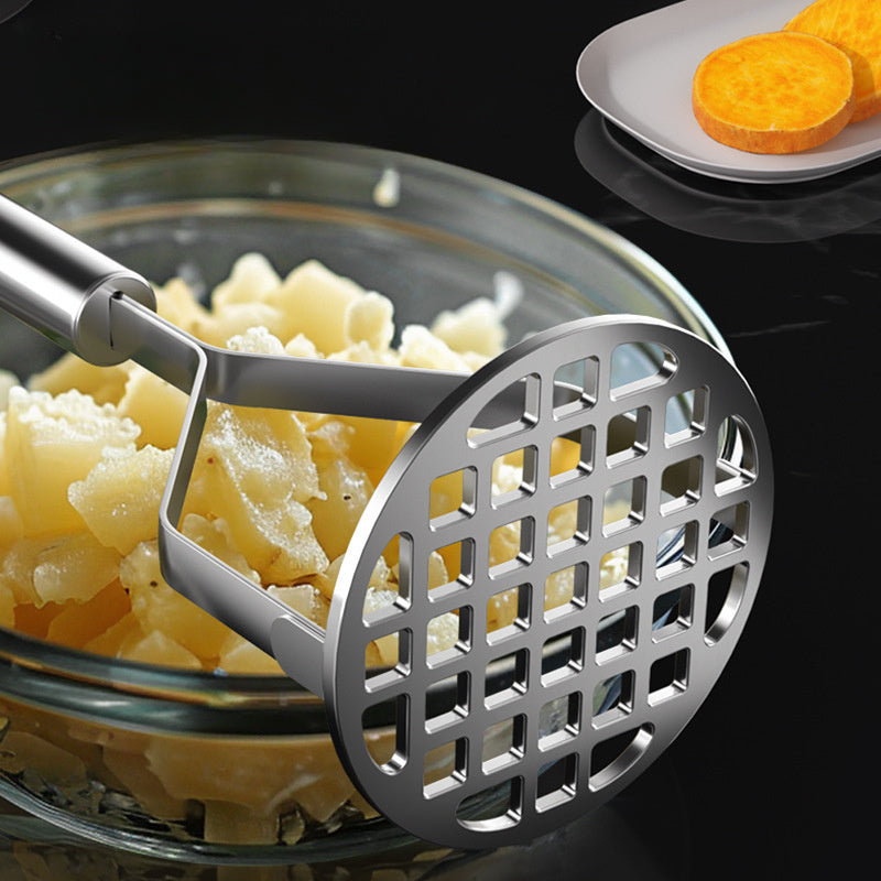 Stainless Steel Potato Masher - Durable Tool for Making Mashed Potatoes, Sweet Potatoes, and Baby Food, Essential Gadget for Homemade Purees in the Kitchen