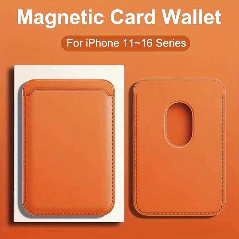 Magnetic wallet card holder for Apple iPhone models 12, 13, 14, 15, 16 Pro Max and Mini.