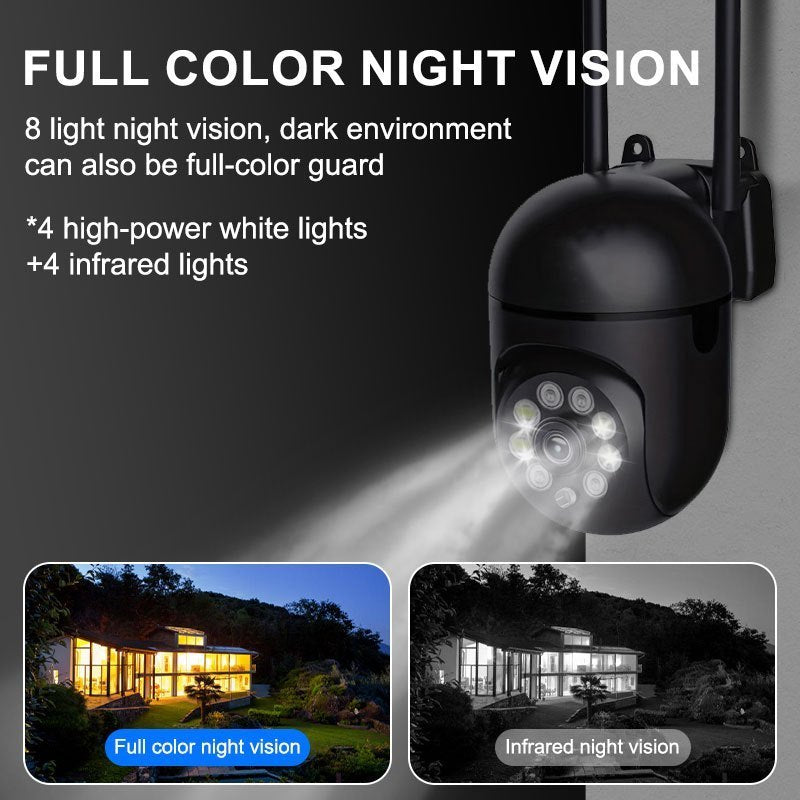 Teruhal 3MP HD WiFi Security Camera with Motion Detection, Two-Way Audio, Color Night Vision & PTZ functionality.