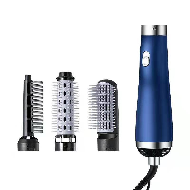 Cross-border foreign trade five-in-one electric hair dryer three-in-one hot air comb curling rod straight hair comb straight wind comb six European rules