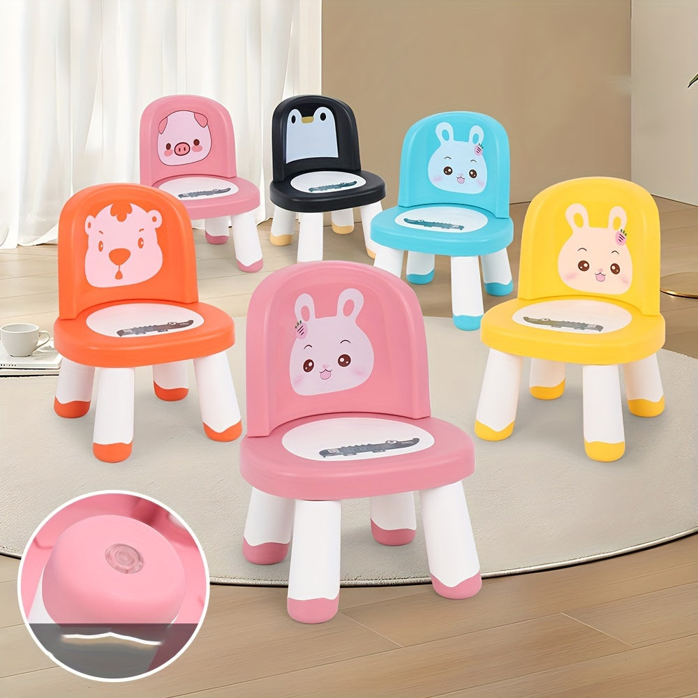 Charming Cartoon Animal Squeaky Chair - With a Plush Backrest, Anti-Slip and Durable for Home Study - Ideal Present for Christmas, Thanksgiving, Birthdays