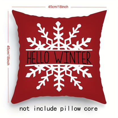 Set of 4 Merry Christmas Throw Pillow Covers for Home Decor in Every Room