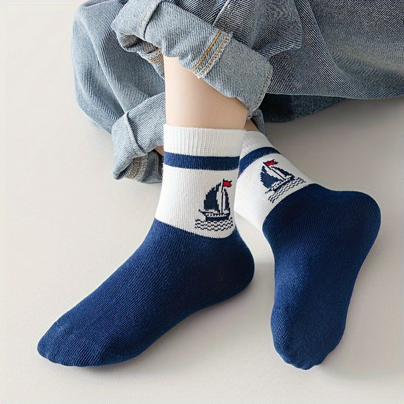 5-Pack Boys Captain Socks