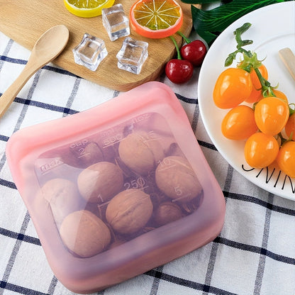 The newest version of the FreshStorage Bag is a Microwave Refrigerator Food Preservation Sealed Bag, made from leak-proof food-grade silicone with a self-sealing feature. This Recycling Storage Bag is perfect for storing and preserving food.