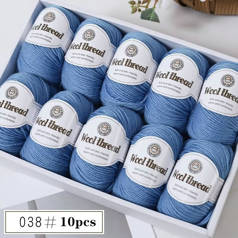 10pcs of Australian Wool Yarn [Approx. 500G/10 Balls Per Pack], Ideal for Crocheting Sweaters, Coats, Vests, Scarves, Hats, and DIY Knitwear, Soft, Warm, and Easy to Knit.