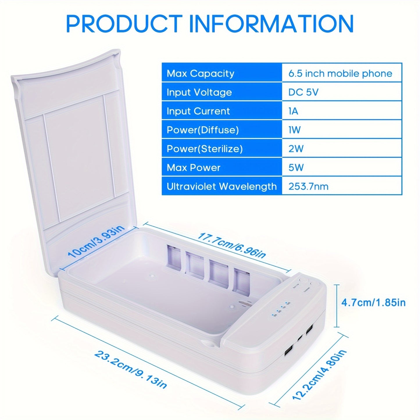 Portable Nail Tool Sterilizer with Blue Light USB for Home Manicure & Salons!