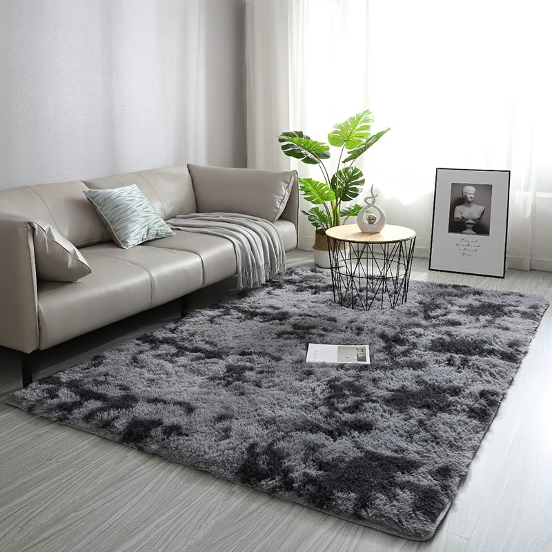 Modern Simple Tie-dyed Plush Soft Carpet - Luxurious and Water-absorbent, Non-slip and Stain-resistant, Ideal for Living Room and Bedroom Areas - Perfect Home Decoration and Area Rug