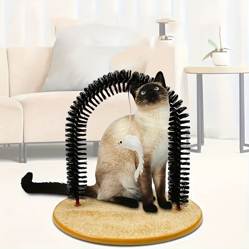 Irresistible grooming brushes and toys for cats - Cat Arch Self Groomer offers massages and grooming!