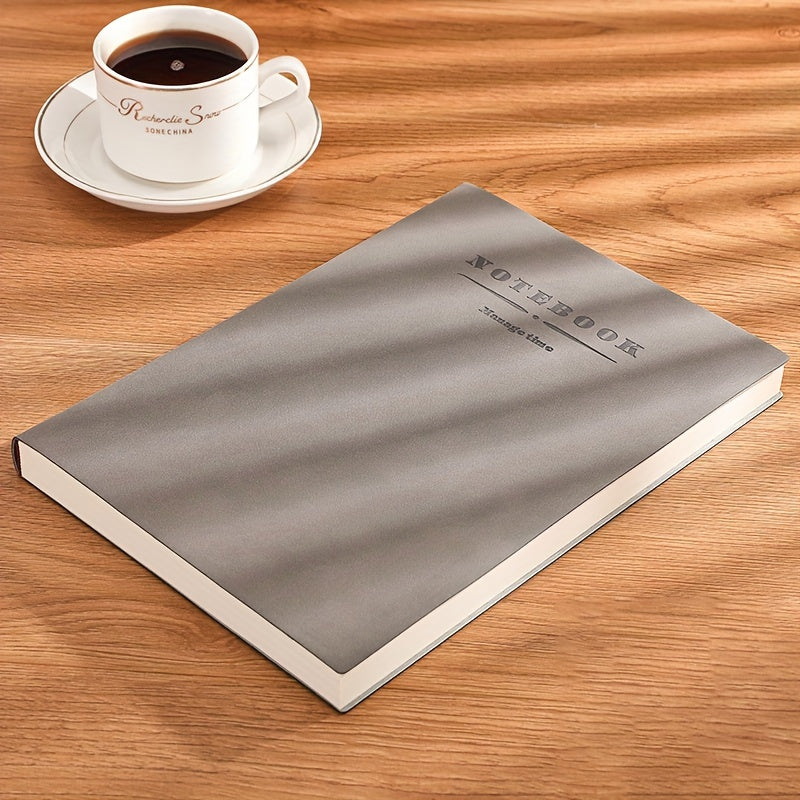 Personalized squared ruled soft leather notebook with bookmark is ideal for business meetings and academics.