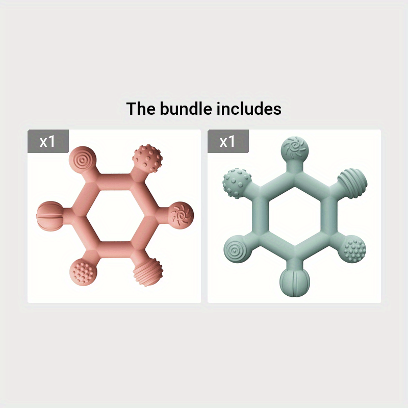 Children's teething toys made of high-quality food-grade silicone for ages 0-6,12,18 months. Can be safely cleaned in the dishwasher. Great as gifts.