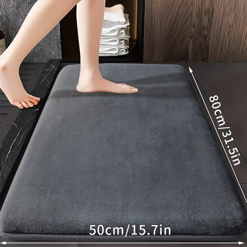 Thick and Plush 25D Sponge Bath Mat - Non-Slip, Highly Absorbent, Ideal for Shower, Kitchen, Laundry Room & Bedroom Décor