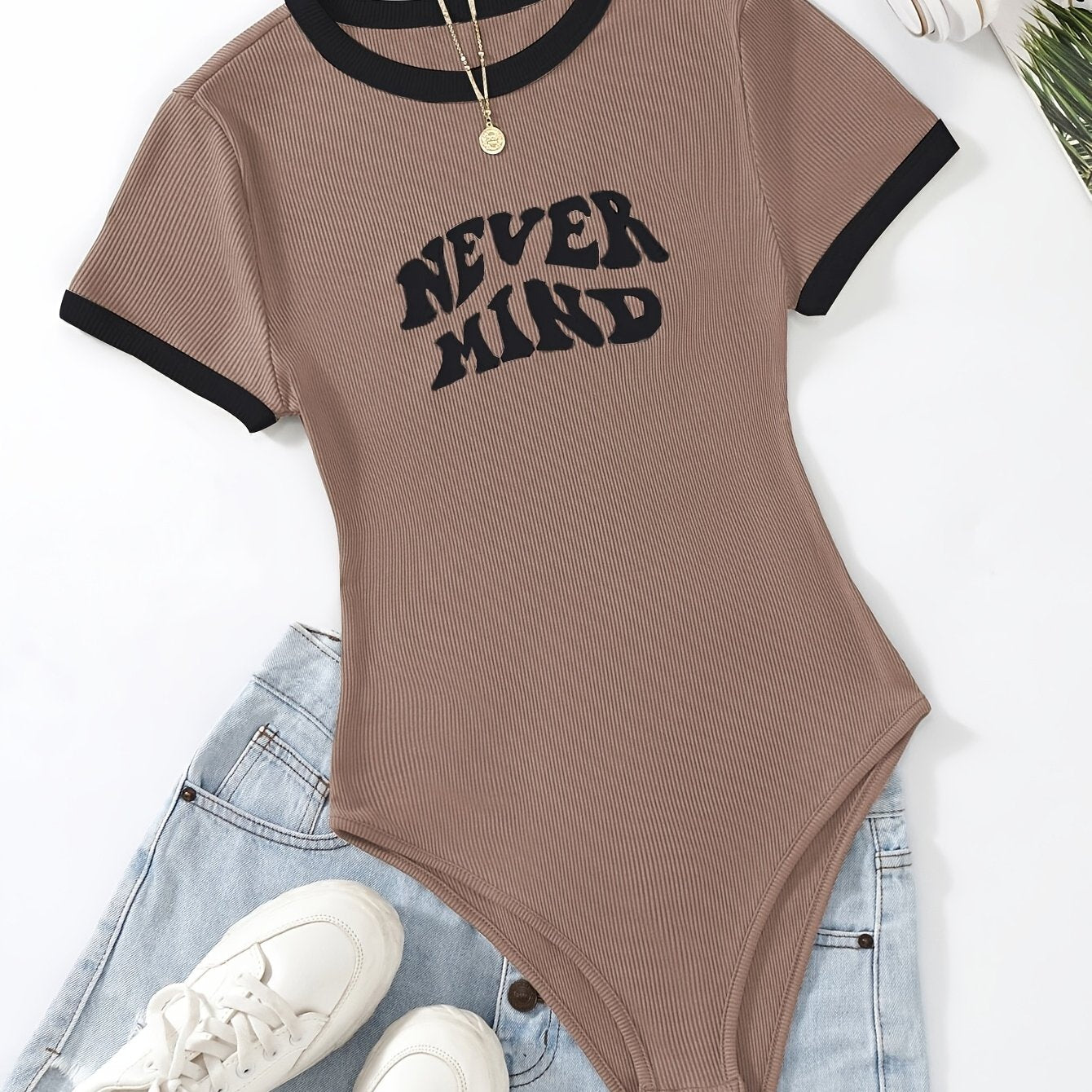 Contrast Trim Bodysuit for Spring & Summer