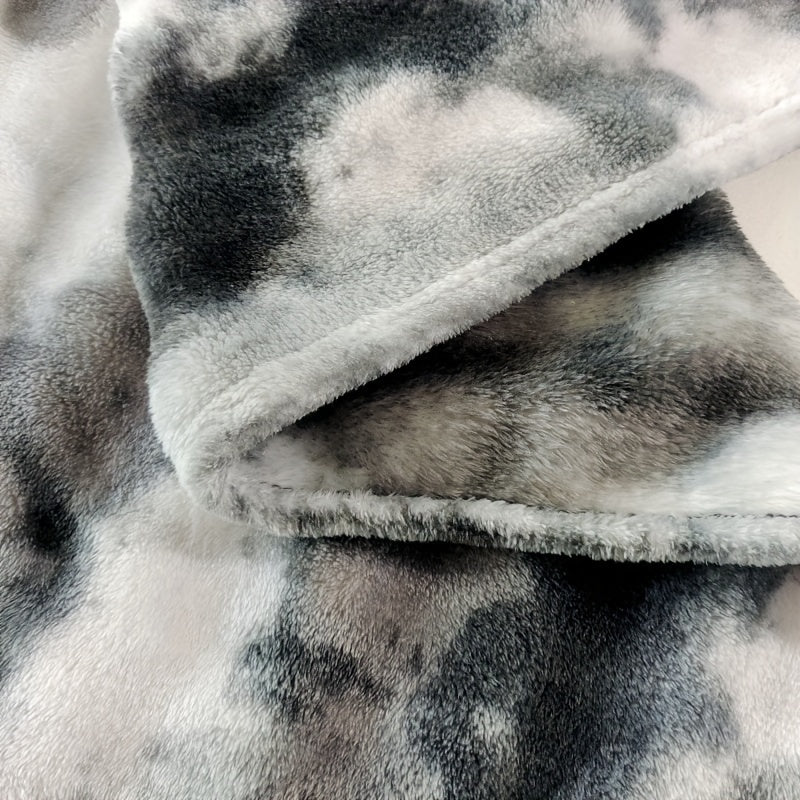 Tie-Dye Ultra-Soft Faux Rabbit Fur Throw Blanket: Plush, Cozy, and Machine Washable for Couch, Bed, or Living Room - Provides All-Season Warmth and Comfort