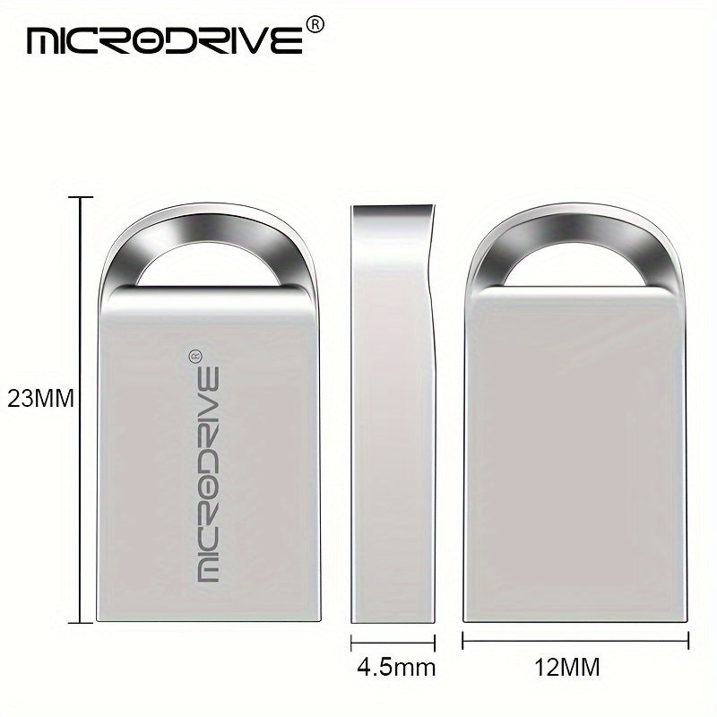 Microdrive mini USB flash drive with key ring, available in various sizes from 4GB to 128GB. Creative gift idea with MINI M1 buttons.