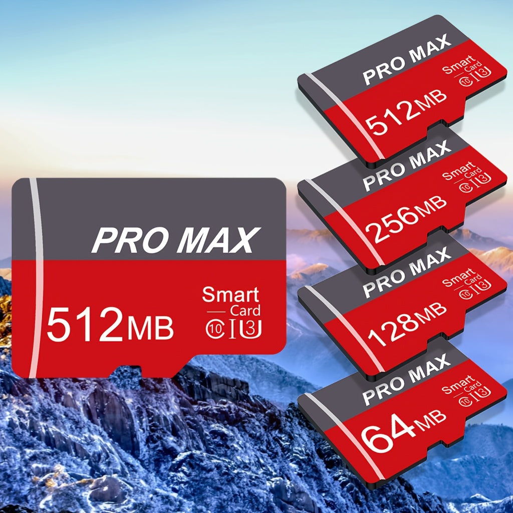 Small capacity memory cards available in 64MB, 128MB, 256MB, and 512MB. Ideal for various devices like tablets, cameras, phones, laptops, car audio systems, and game consoles for secure