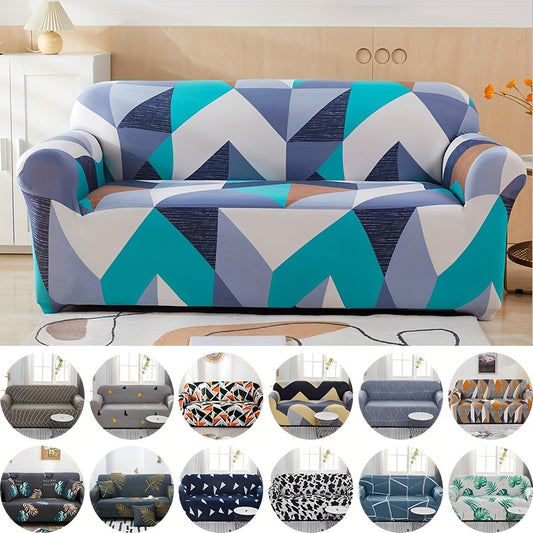 Seasonal sofa cover with print.