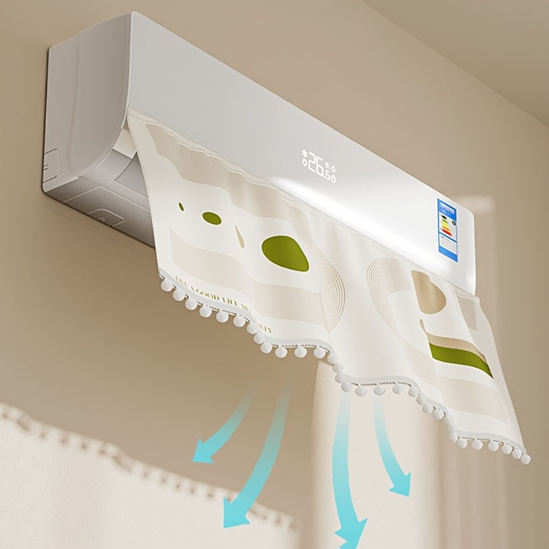 1 piece of the Universal Air Conditioner Wind Deflector Shield designed to prevent direct airflow, featuring an easy installation process and a fabric door curtain design. Perfect for household items.