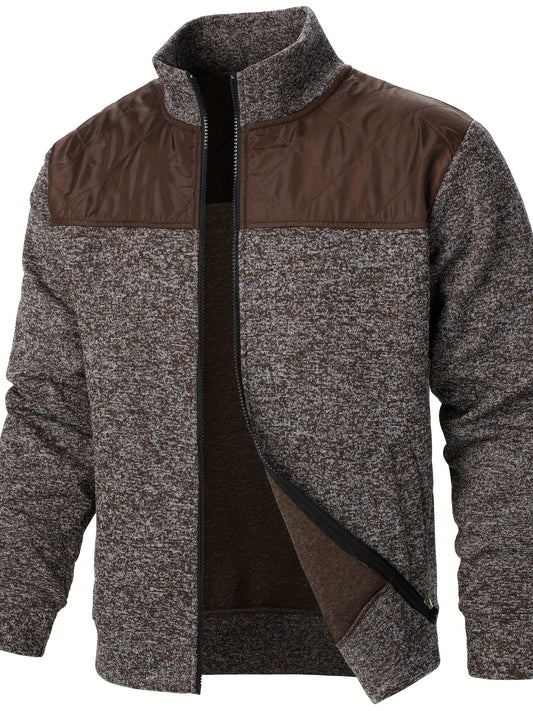 Stylish quilted jacket for men, perfect for spring and autumn outdoor wear. Great as a gift.