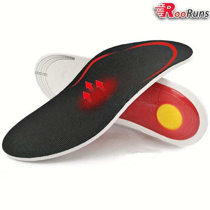 Rooruns Unisex Sports Insoles, Anti Odor, Sweat Absorbing, Breathable, Thick, Lightweight, Comfortable, Customizable