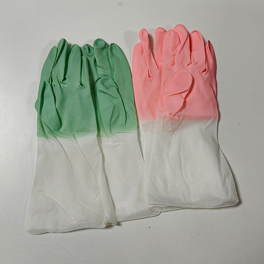 Set of 3 High-Quality Household Cleaning Gloves - Waterproof Kitchen Dishwashing Gloves, Non-Slip Housework Gloves, Durable Laundry Gloves - Ideal Cleaning Supplies and Tools for Back-to-School