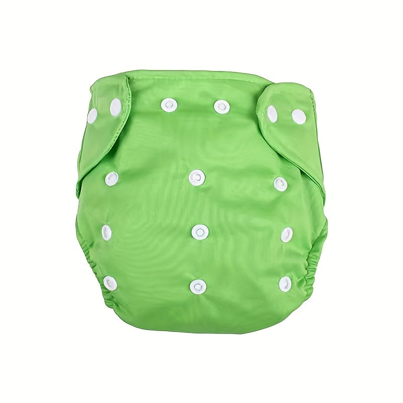 Breathable Newborn Diaper with Waterproof Urine Pants, Washable Baby Cloth Diaper with Adjustable Snap, Reusable Diaper Pants