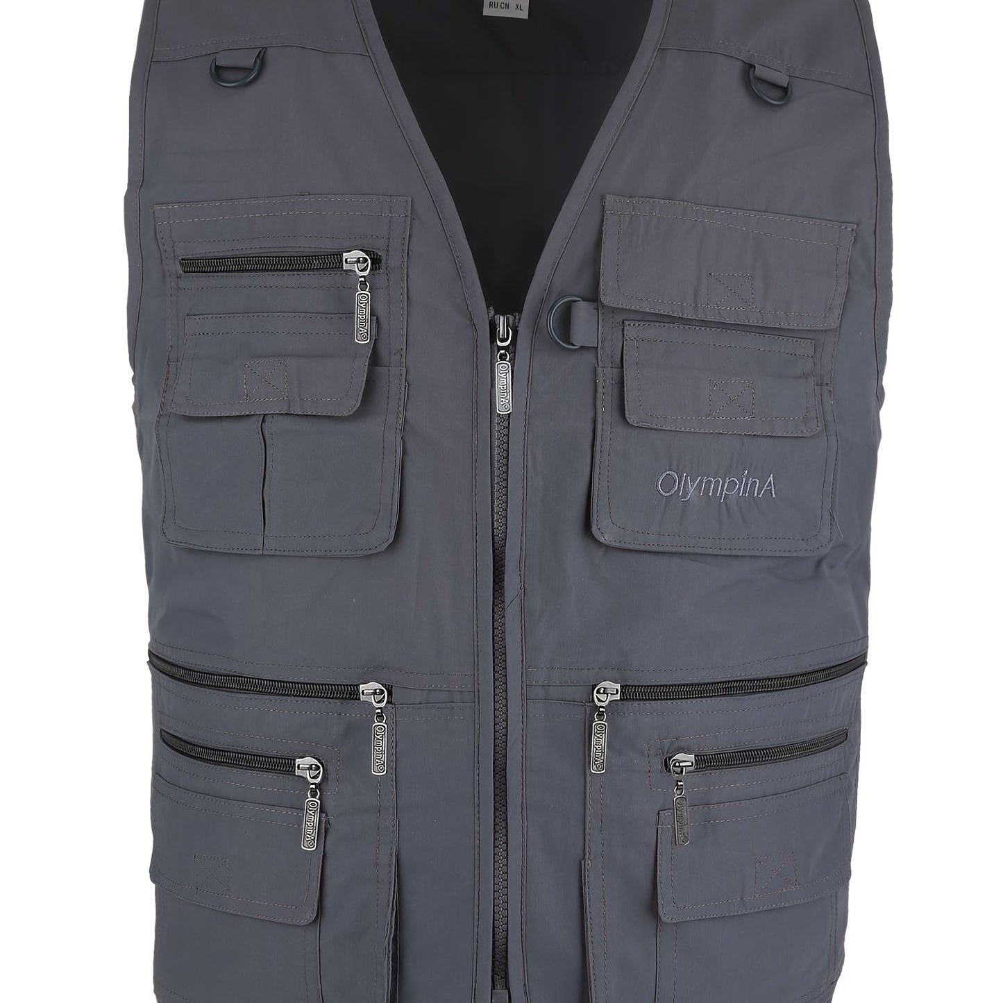 Men's Poplin Multi-Pockets Vest for outdoor activities.