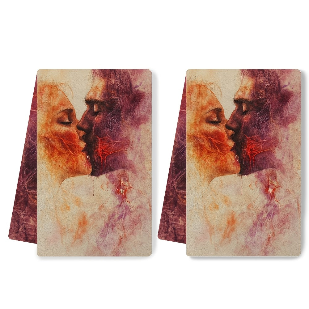 Set of 2 Ultra Soft Kitchen Towels, Perfect for Holiday Decor, Highly Absorbent and Machine Washable, Size 16x24 Inches - 2KYSYS1218594