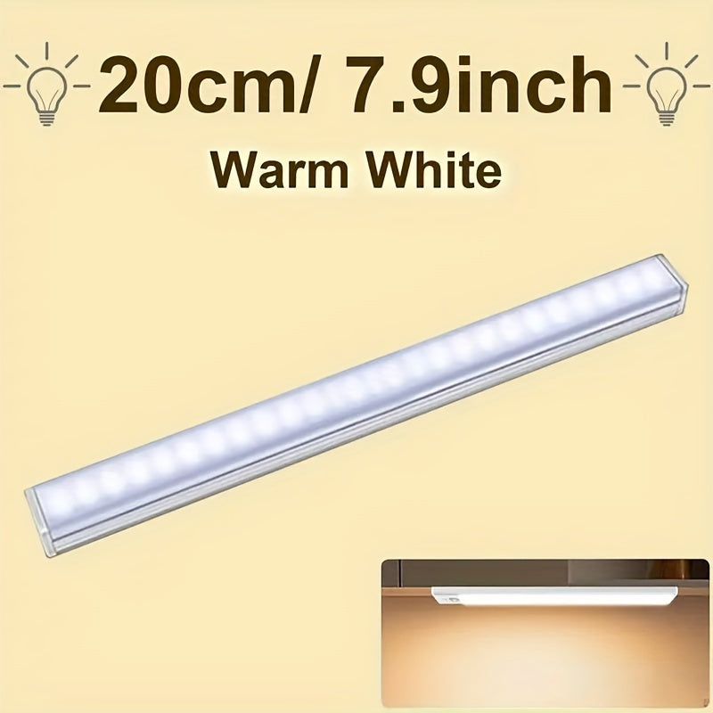 The intelligent 1pc LED Cabinet Light instantly lights up your home with motion sensor function. USB rechargeable with magnetic and wireless night light strips, it is suitable for various