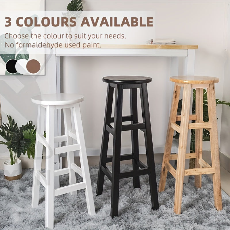 Introducing our Nordic Style Bar Stool, featuring a timeless retro design perfect for bars, restaurants, cafes, and more. With a height of 30cm/11.81inch and a seat diameter of 70cm/27.55inch, this stool stands at an overall height of 80cm/31.49inch.