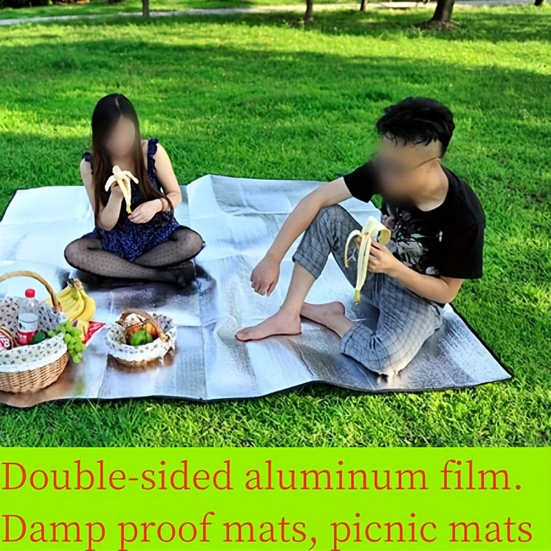 Portable Ultra-Light Aluminum Foil Mat - Waterproof and Moistureproof, Ideal for Outdoor Camping and Picnics