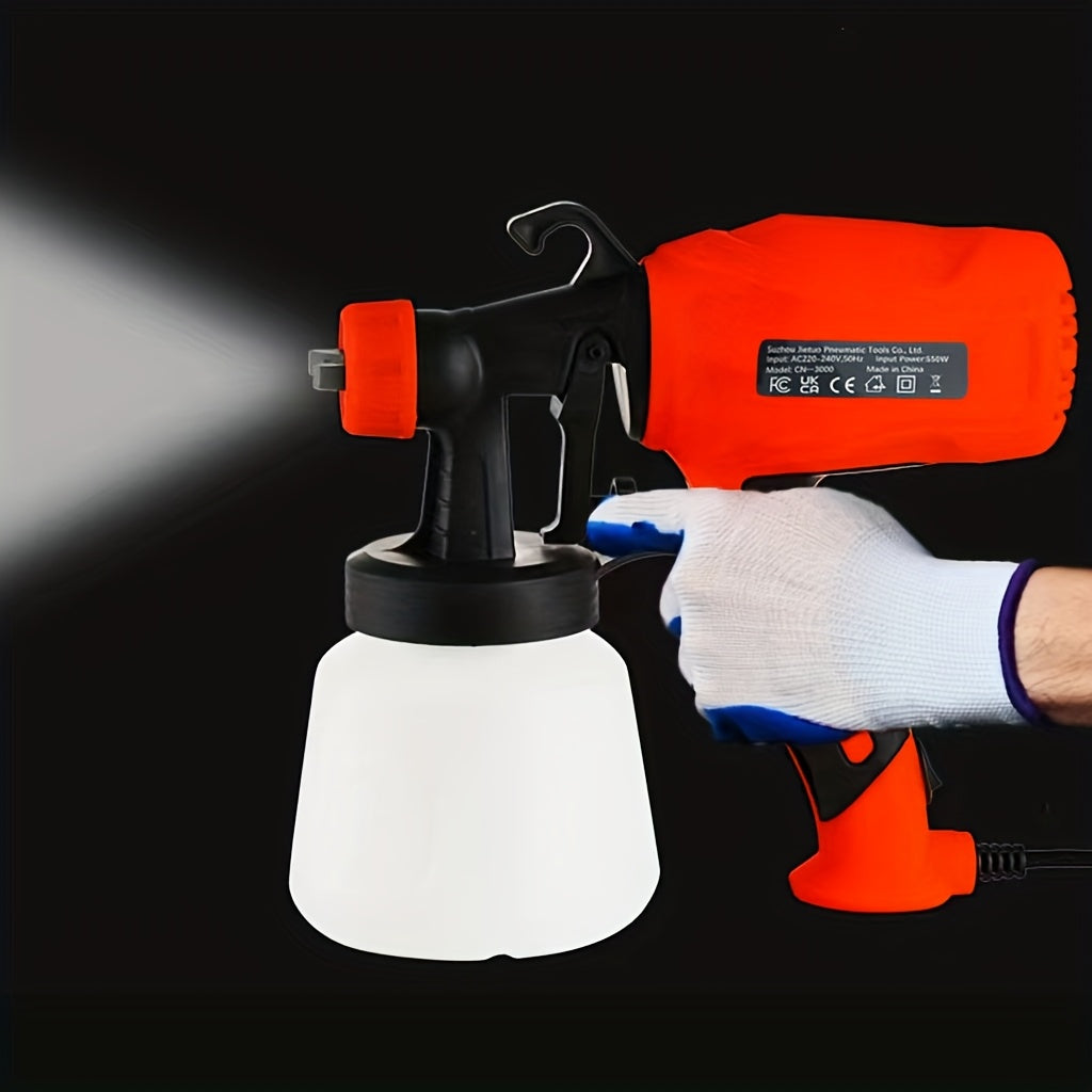 HVLP Spray Gun with 2 nozzles and 3 application patterns for furniture and more.