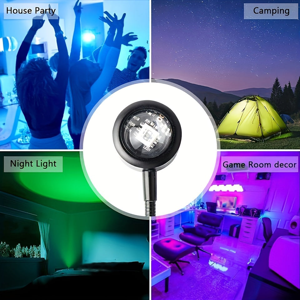 Illuminate Your Home with a Magical USB LED Rainbow Neon Night Light Projector!