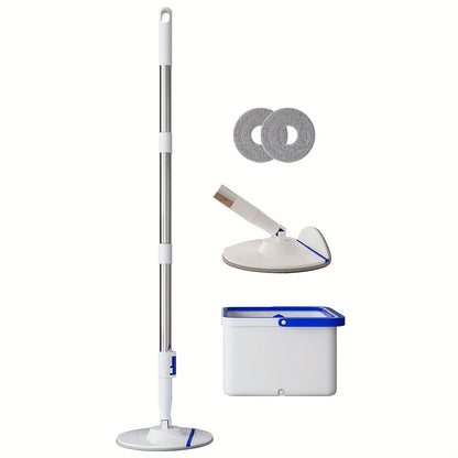 The Microfiber Spin Mop and Bucket System is a convenient manual floor cleaning kit that includes water filtration for both wet and dry use. Perfect for use in the living room, bedroom, bathroom, and kitchen, this kit is made of durable ABS material and