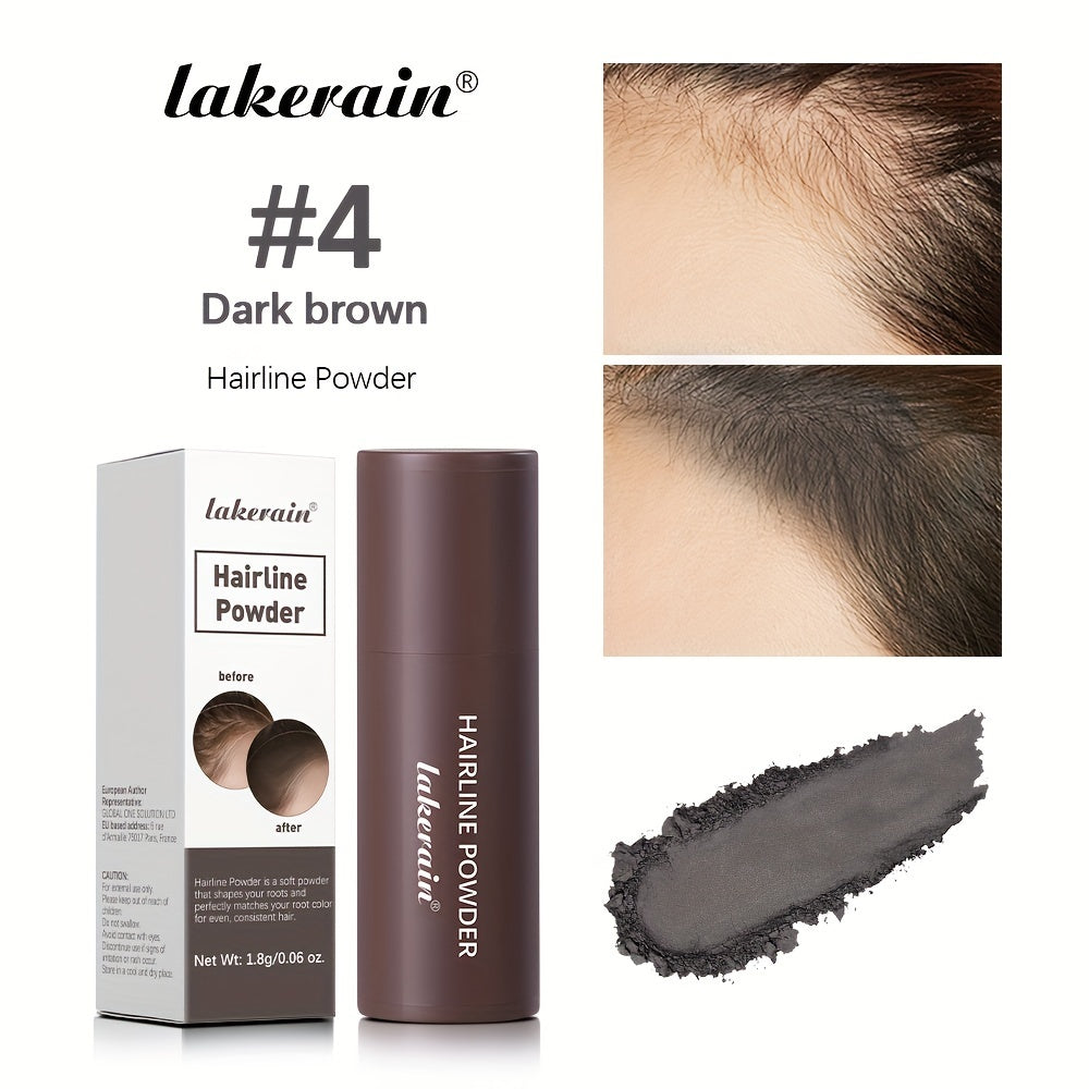 Lakerain Hairline Powder Stick: Instant, Waterproof, Long-Lasting coverage for Hairlines and Gray Roots.