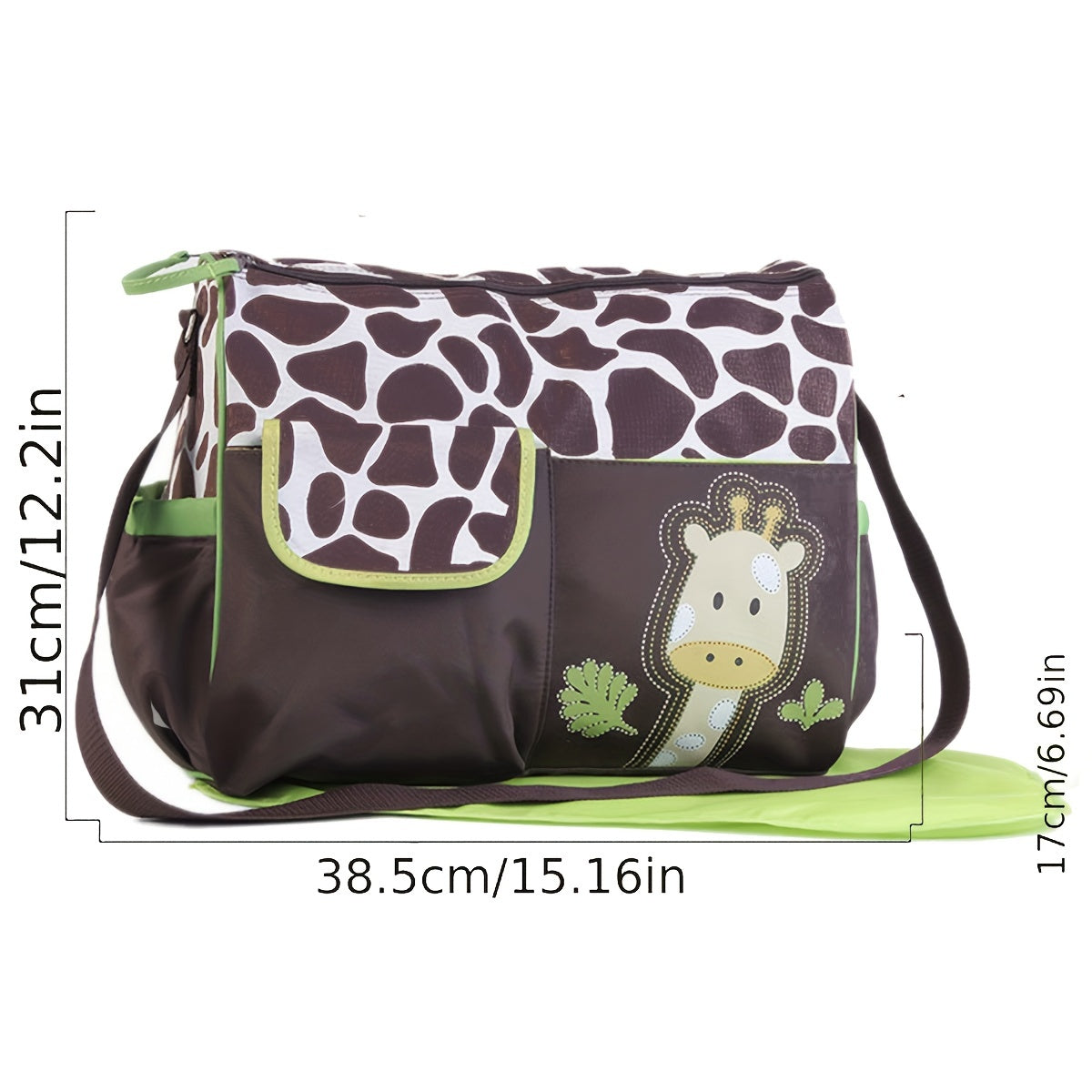 Mommy Bag with Stylish Cartoon Pattern - Spacious with Multiple Functions, Includes Dry & Wet Separation - Ideal for Moms and Babies!