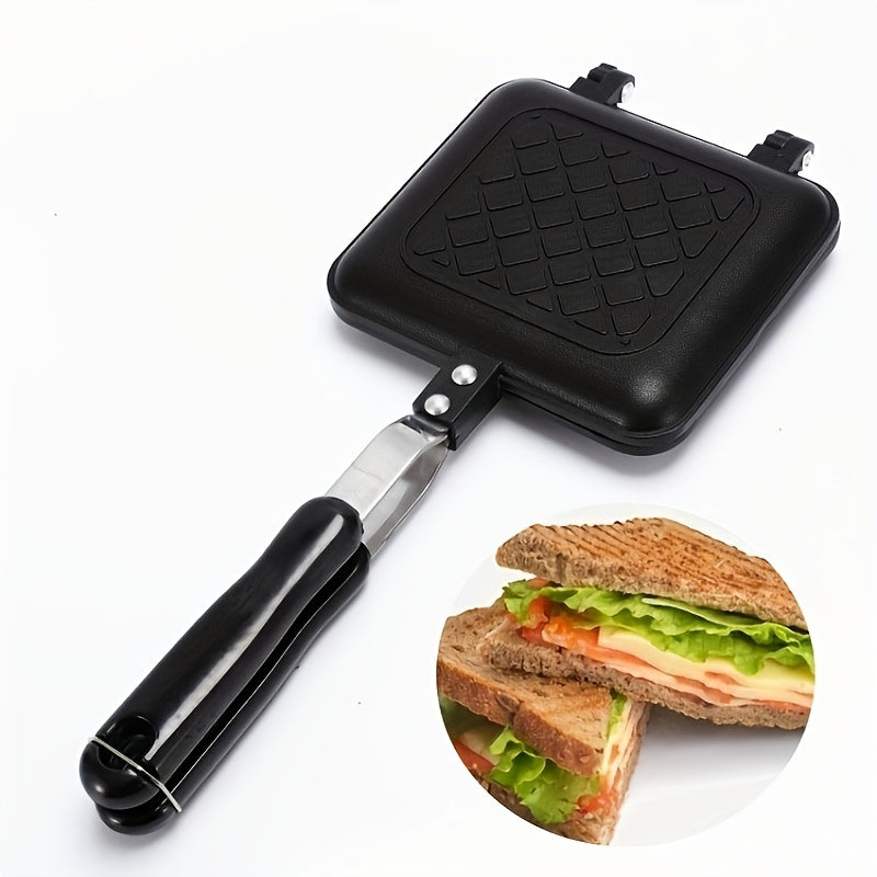 Top Pick: Single-Sided Non-Stick Sandwich Maker Pan - 14.99cm x 13.49cm, Easy to Clean, Ideal for Grilled Cheese & Breakfast Sandwiches, Must-Have for Your Kitchen