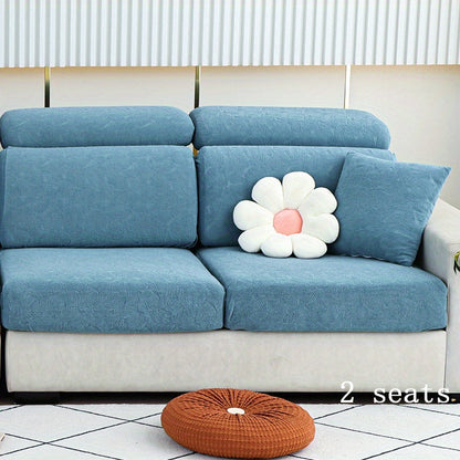 Thick Jacquard sofa cushion cover with elastic-band, perfect furniture protection for bedroom, office, or living room.