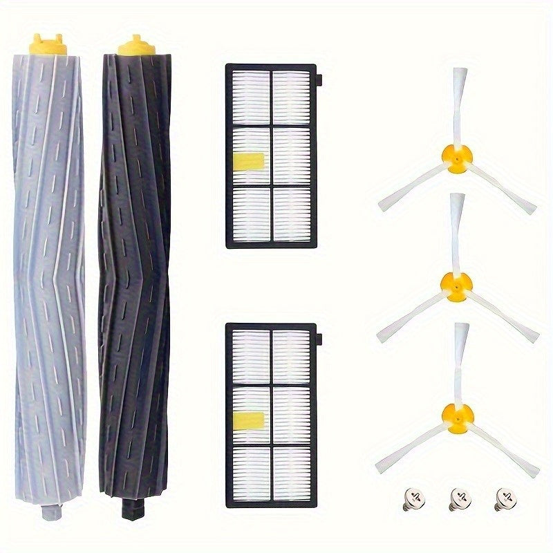 HEPA Filters & Floor Brush Attachment Set - 7 Pieces for iRobot Vacuums, Compatible with 800, 900, 860, 870, 880, 966, 980 Series