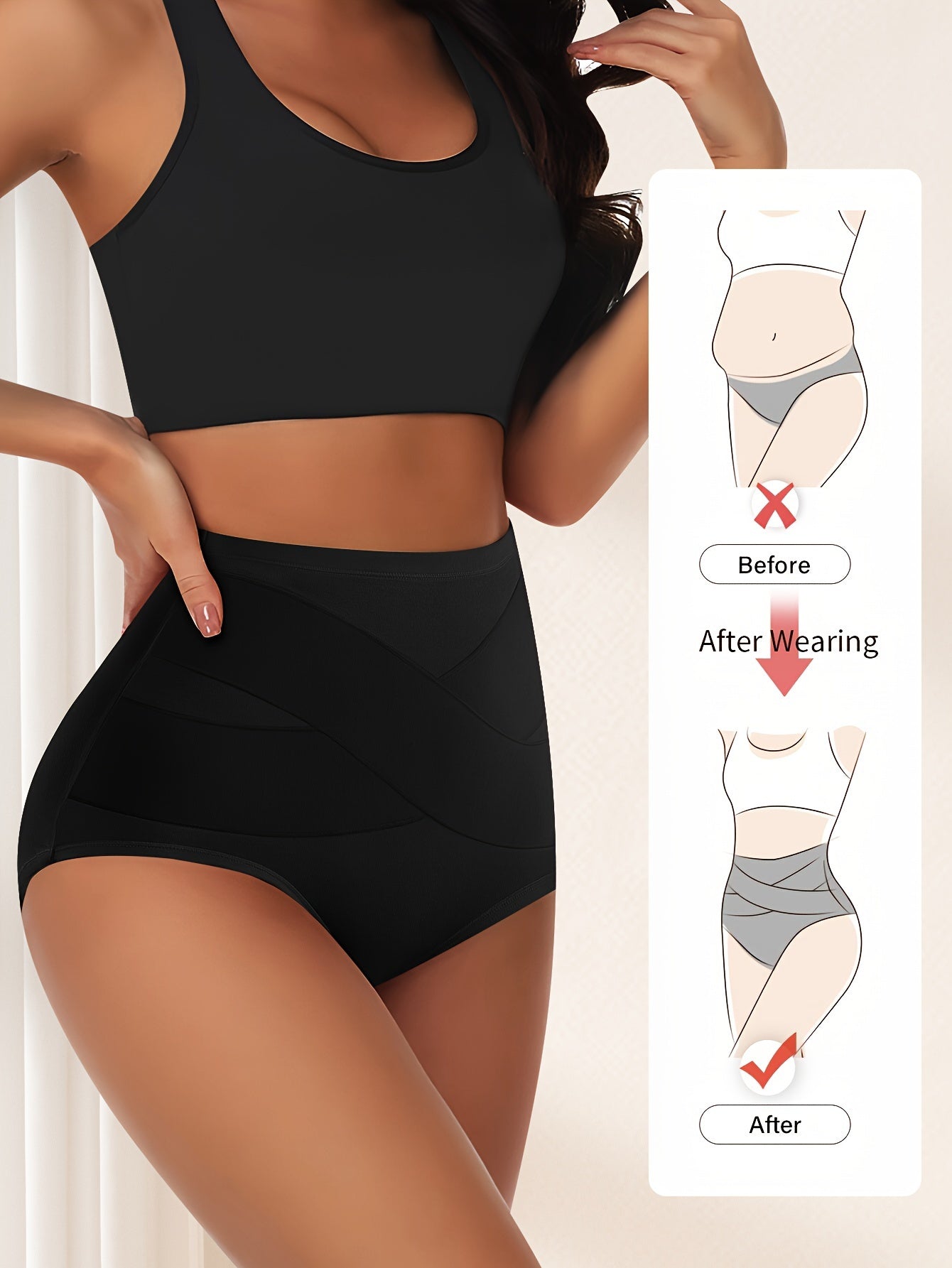 High waist panties that cinch the tummy, lift the butt, and provide breathable comfort.