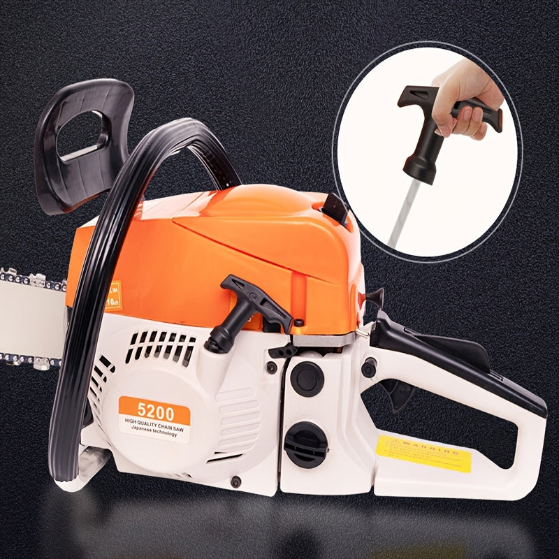 Durable plastic easy starter assembly for 4500/5200/5800 engine chainsaw in orange with black handle, featuring efficient airflow design.